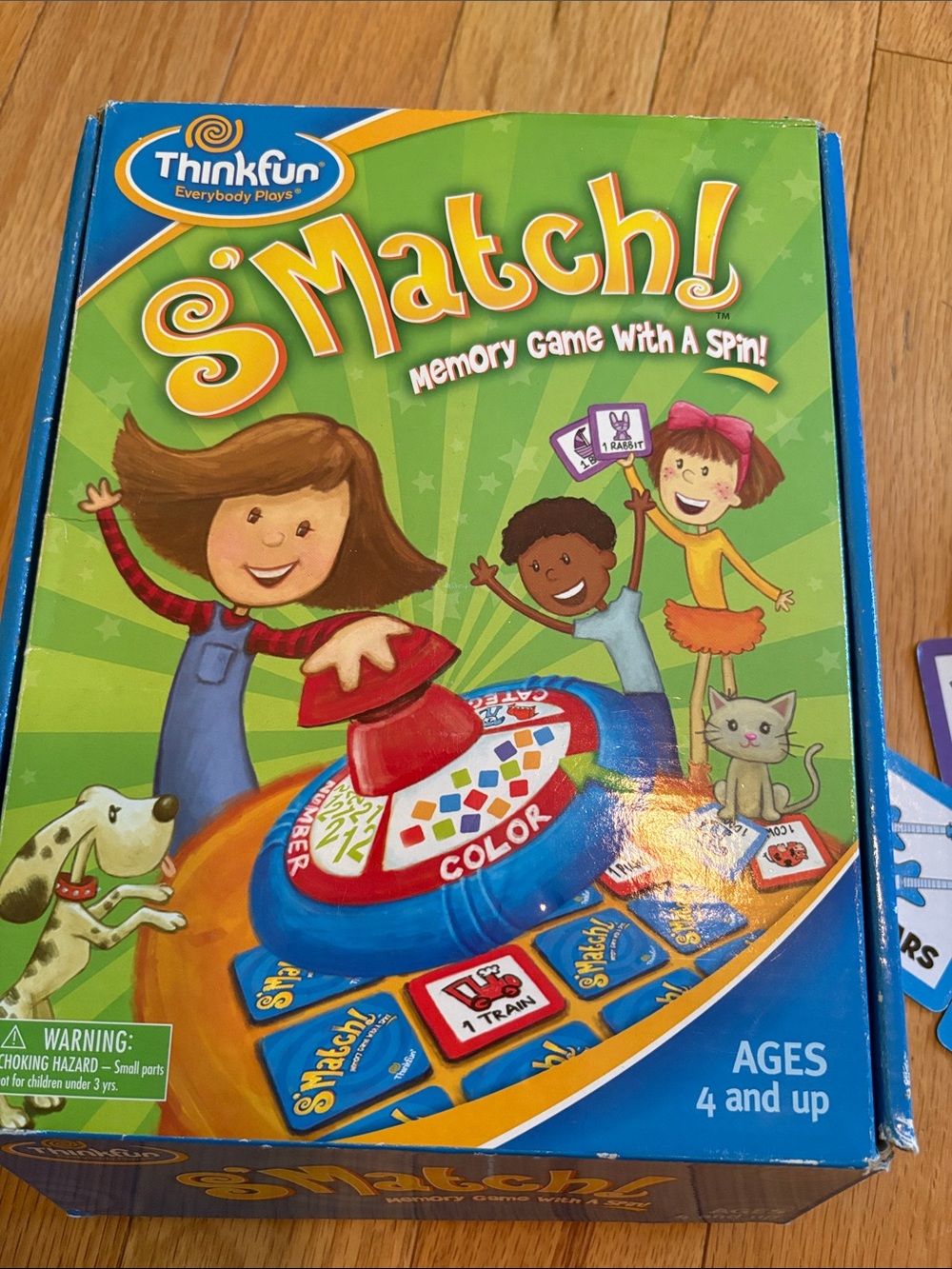 ThinkFun S'Match! Kids Memory & Matching Game - Red/Blue Spinner